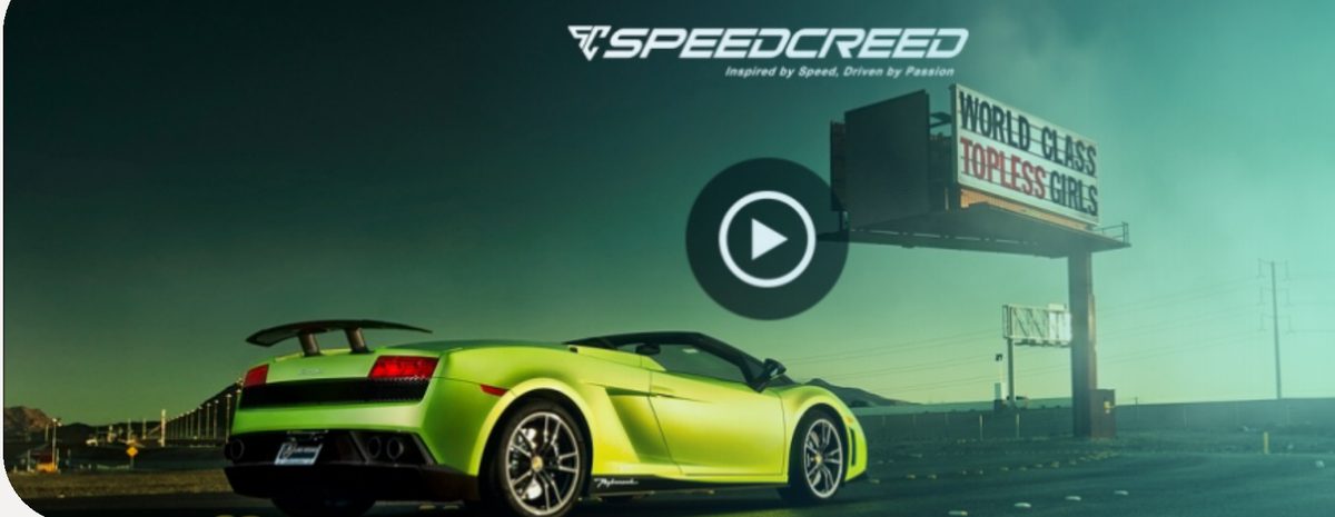 Speed Creed automotive community website hero